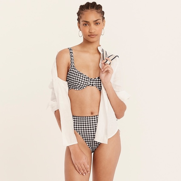 J Crew gingham swimsuit - Picture 1 of 4